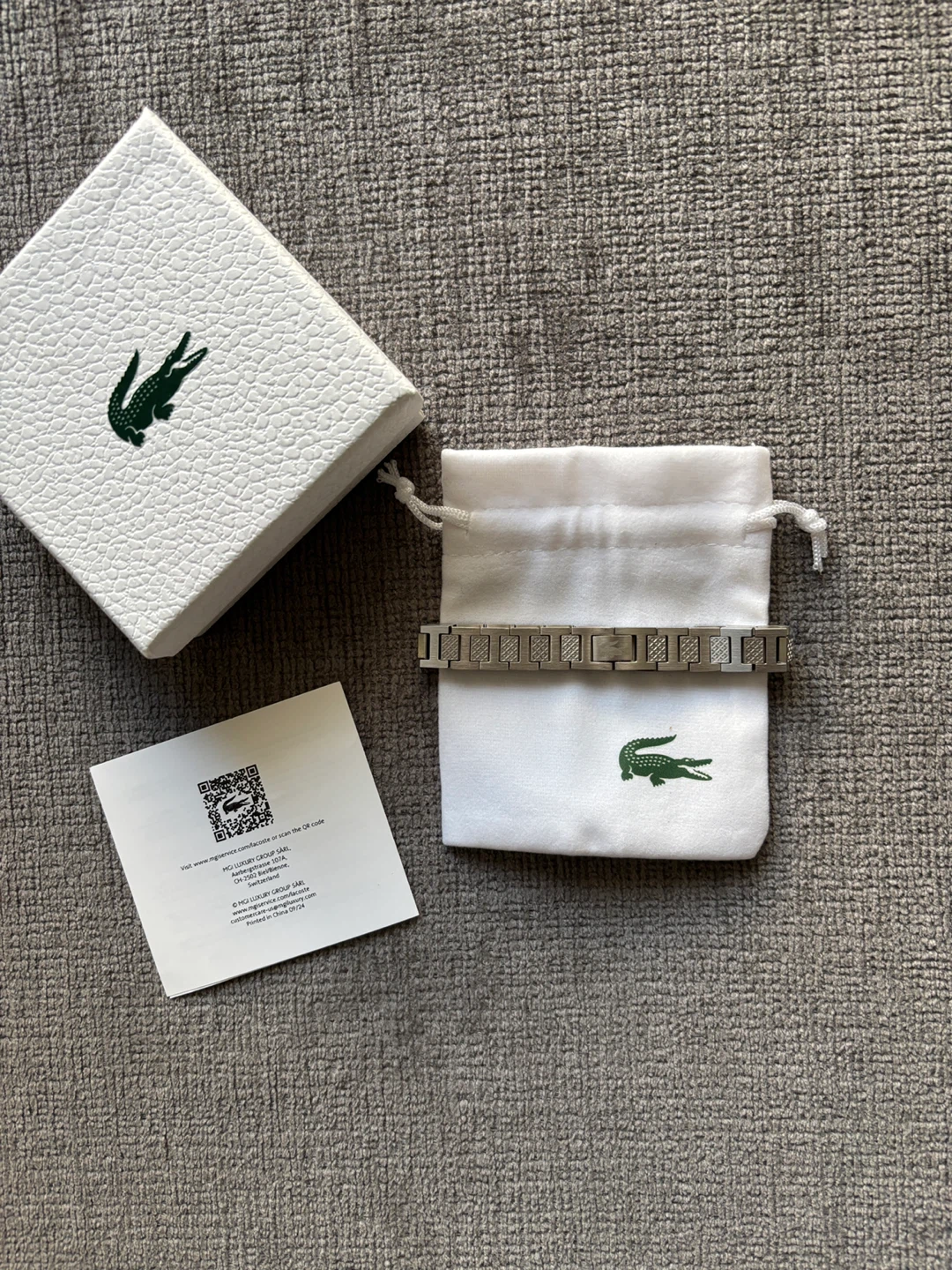 Lacoste Silver Bracelet with Box
