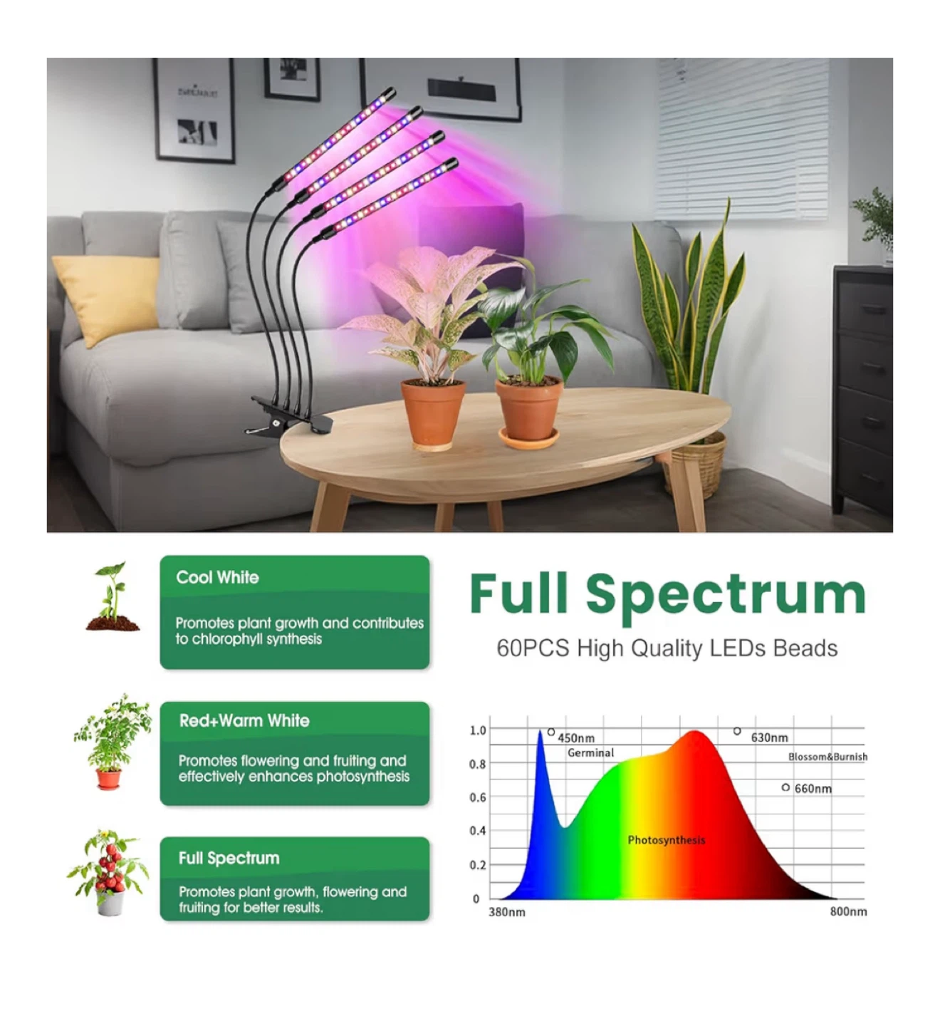 LED Grow Light for Indoor Plants - photo 2