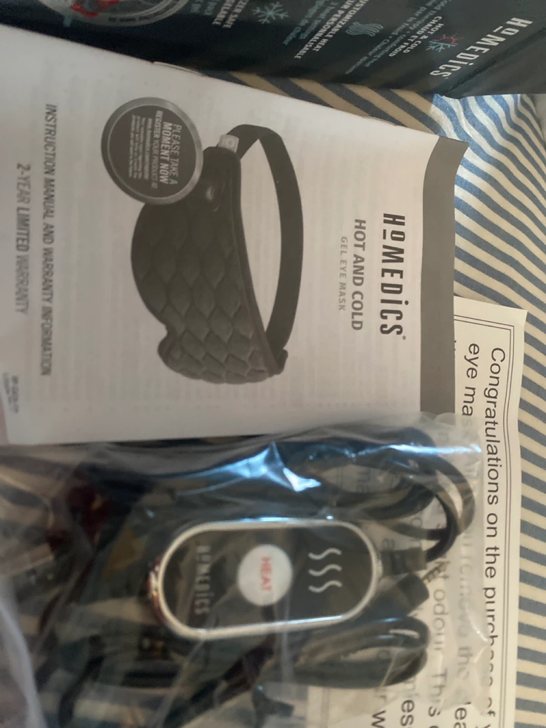 Homedics Hot and Cold gel eye mask- New in a box - photo 5