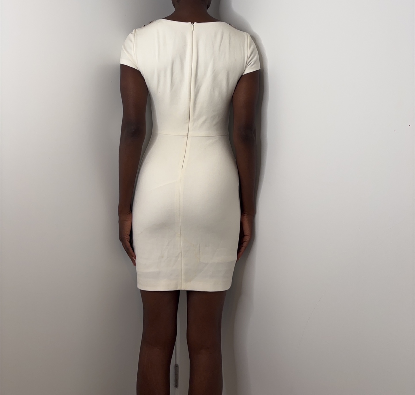 Zara Embellished White Bodycon Mini Dress! - photo 3