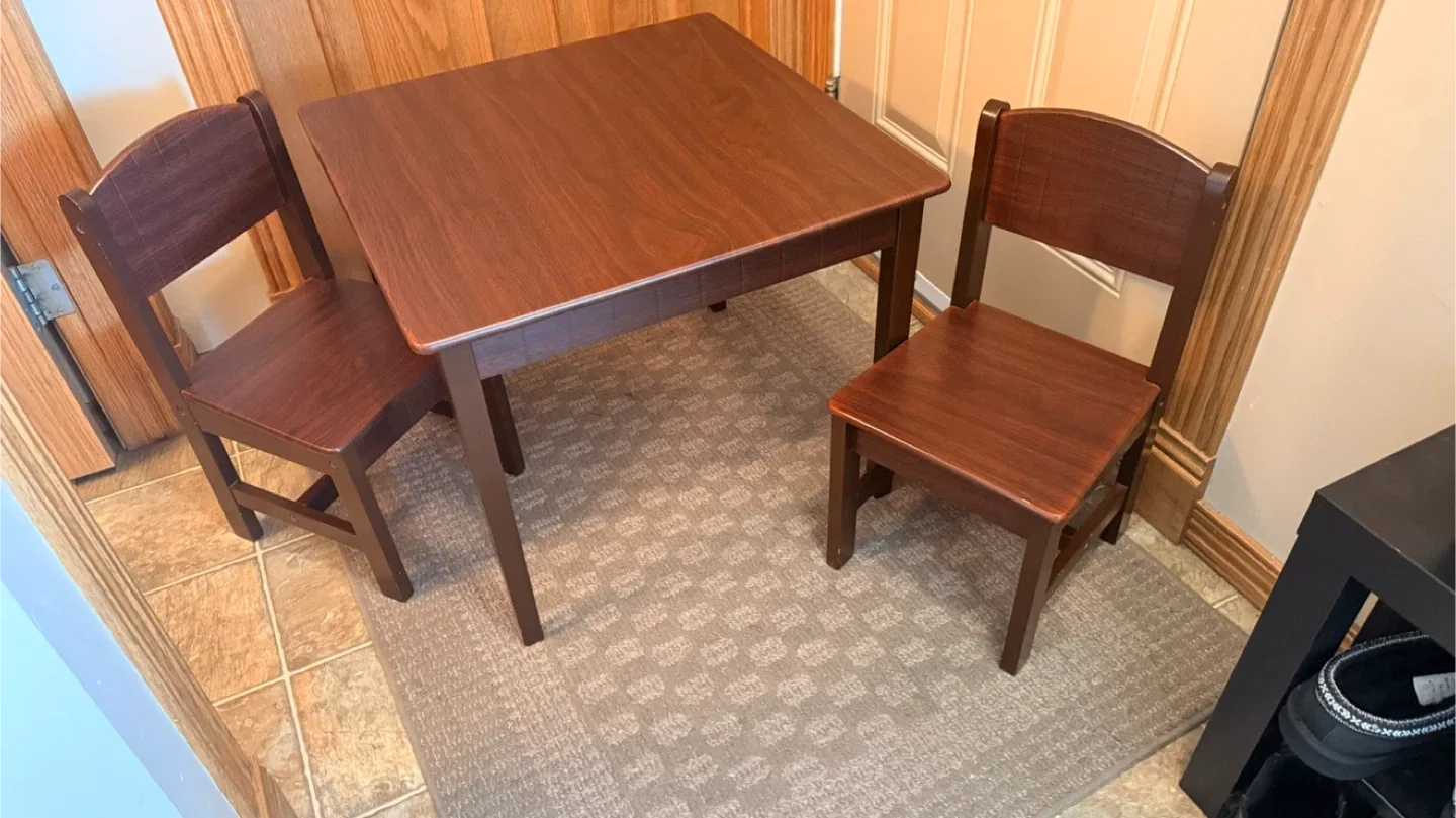 Kids Wooden Table and Chairs Set