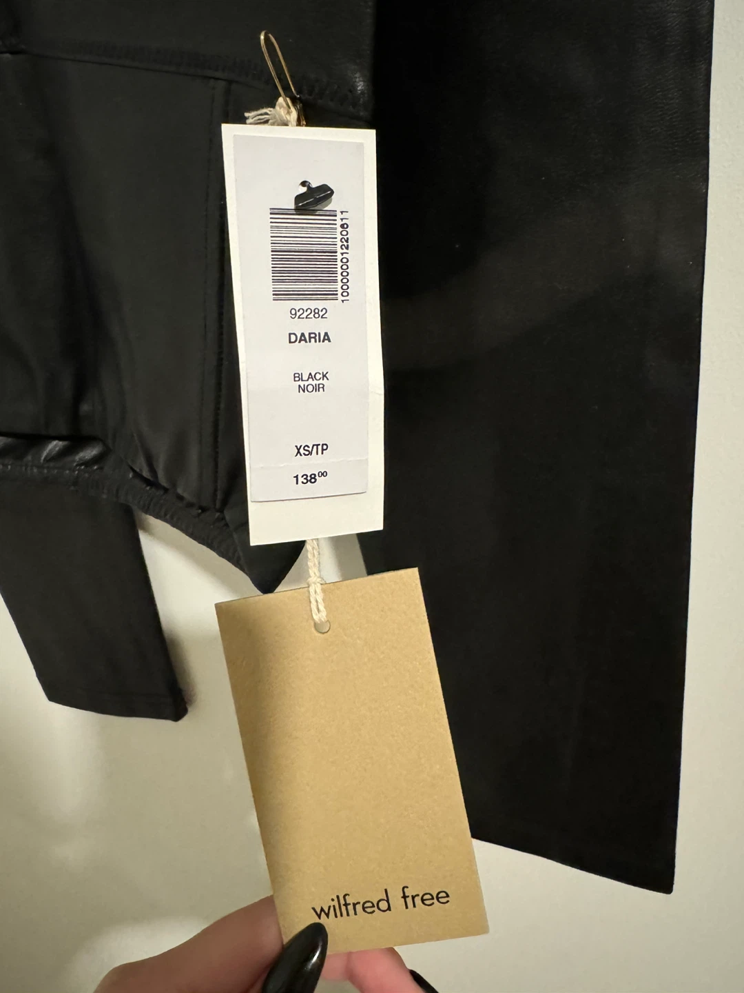 Wilfred Free Daria Black Faux Leather Leggings XS - photo 2