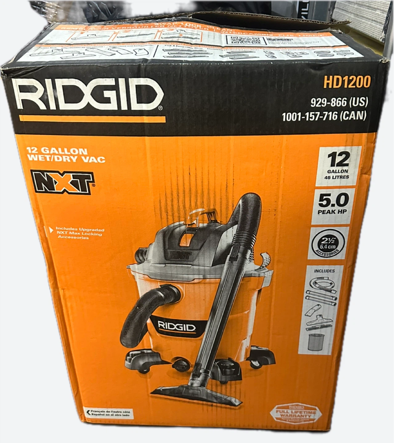 RIDGID HD1200 12 Gallon Wet/Dry Vac