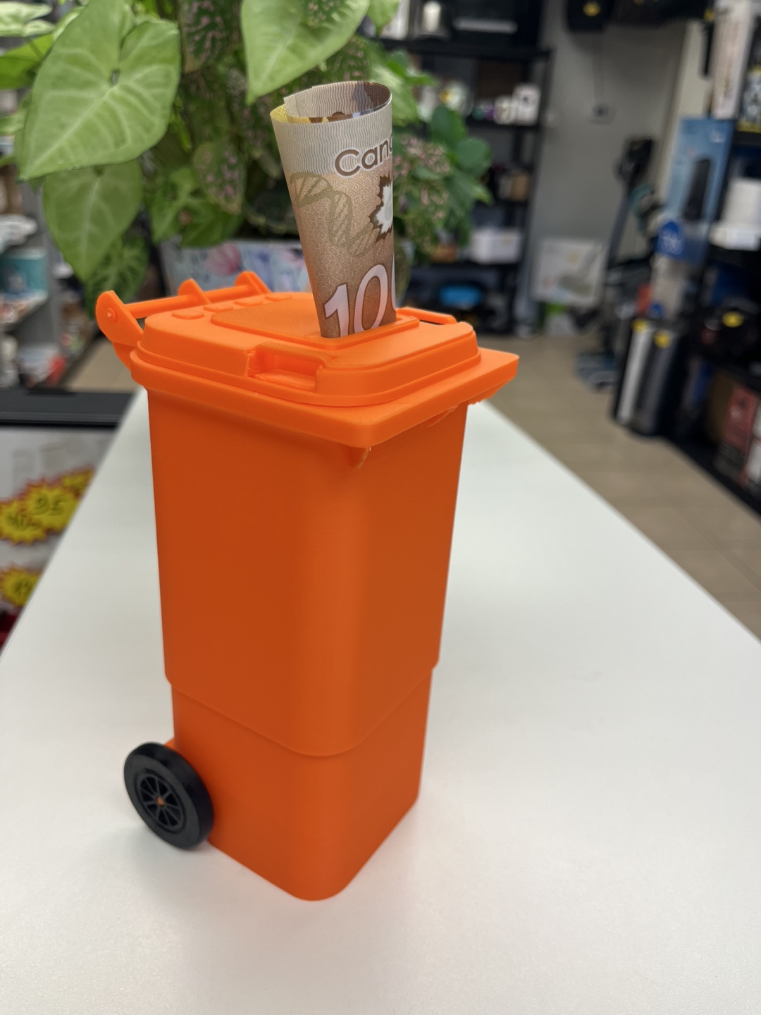 For Tips Mini Garbage Can Coin Bank