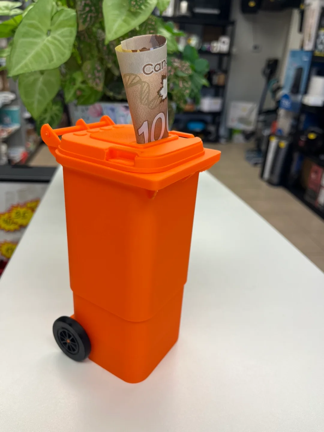 For Tips Mini Garbage Can Coin Bank