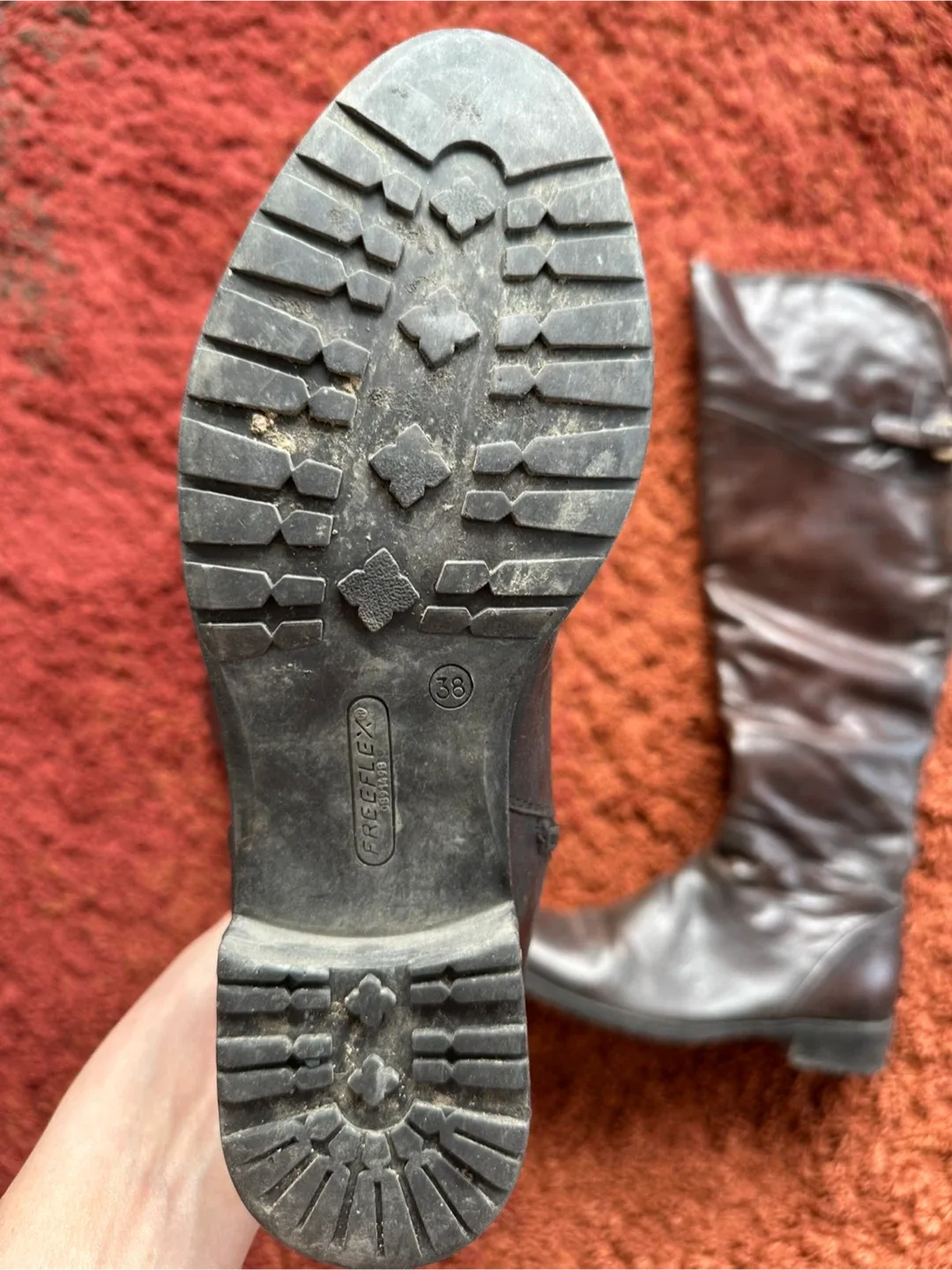 Brown Leather Boots Size 38 image indicator(3)