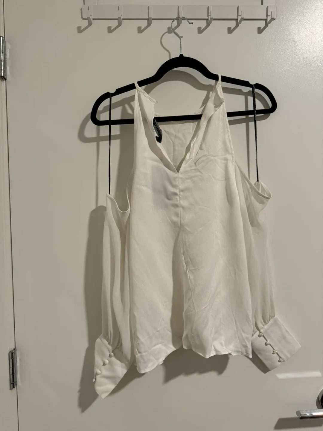 Zara White Blouse - Size XS thumbnail