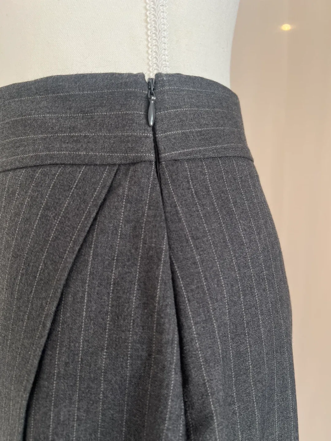 Pinstripe Wrap Skirt - Grey - Size 2 image indicator(6)