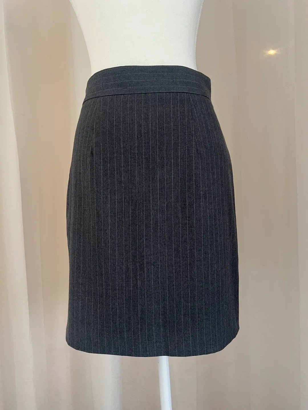 Pinstripe Wrap Skirt - Grey - Size 2 image indicator(4)