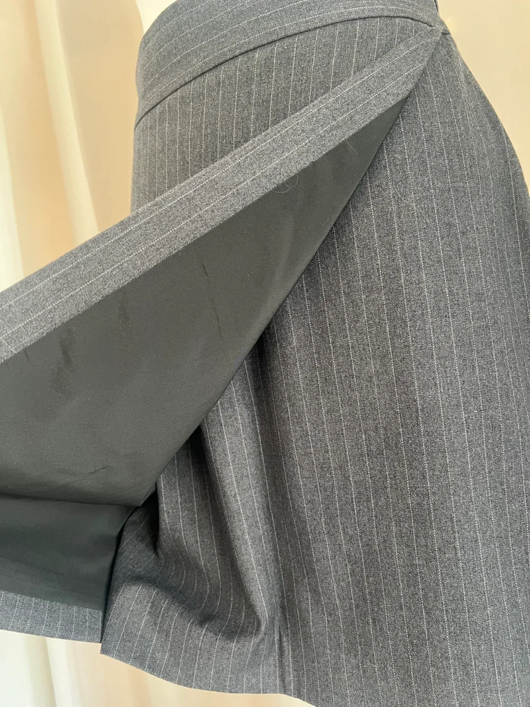 Pinstripe Wrap Skirt - Grey - Size 2 image indicator(7)