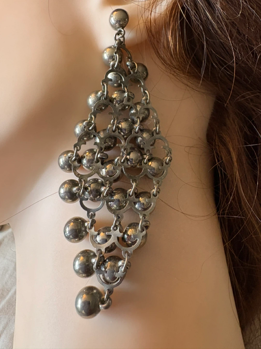 Silver Tone Dangle Earrings - photo 3