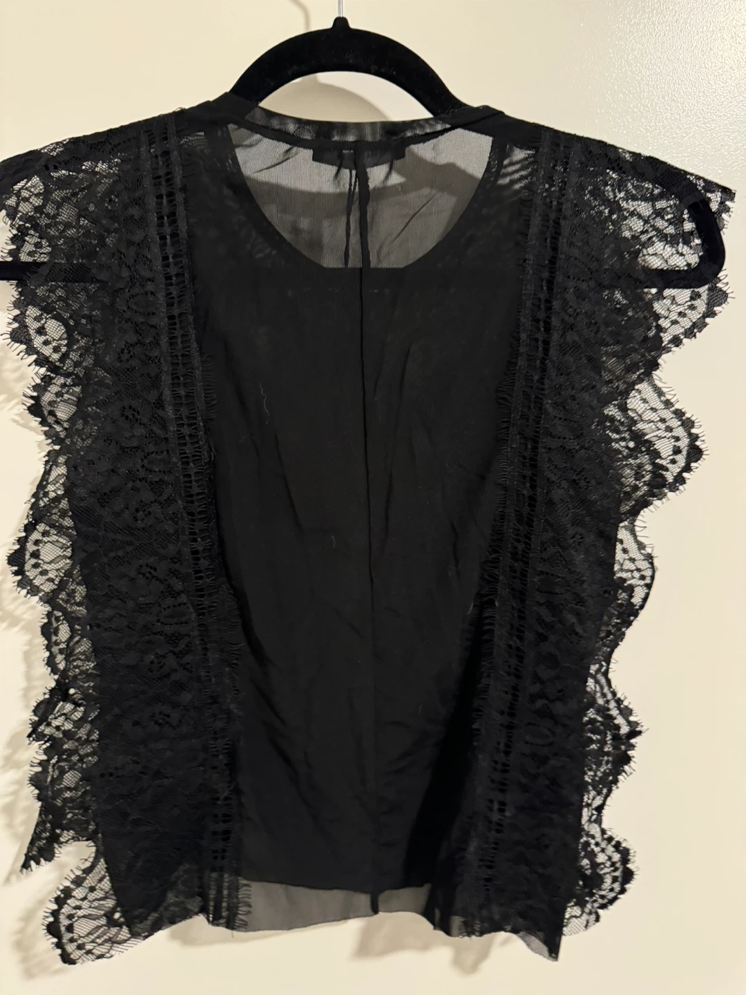 Zara Trafaluc Black Lace Top - Size S