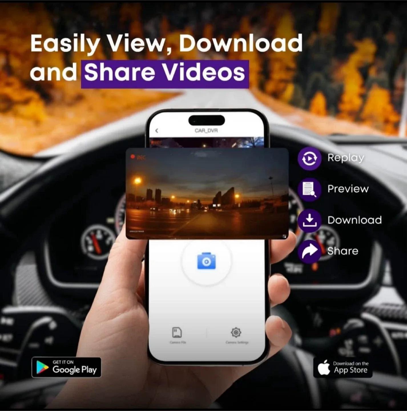 Full-Size Starlight Night Vision Dash Cam - New! image indicator(5)