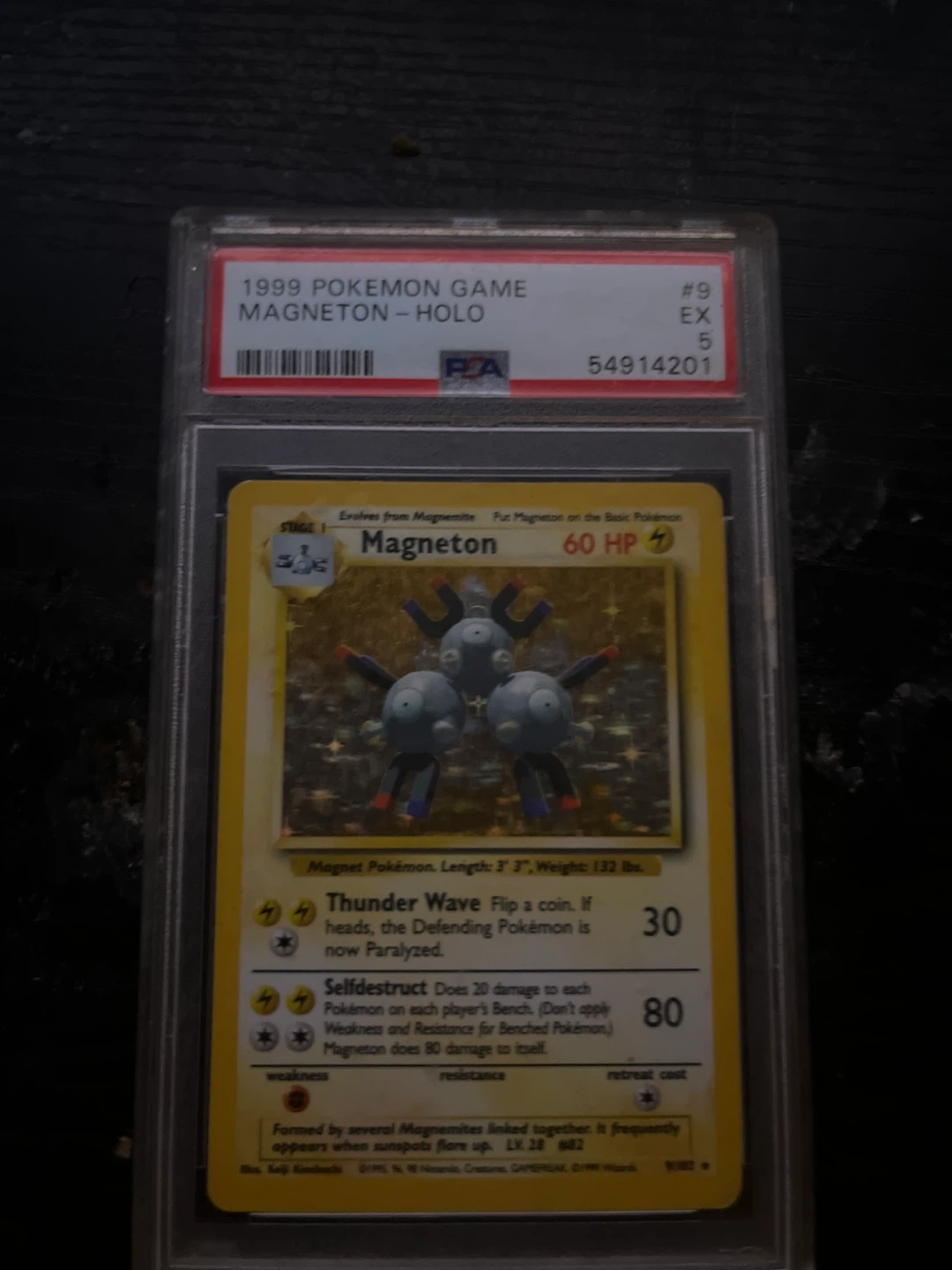 1999 Pokemon Game Magneton Holo PSA EX 5