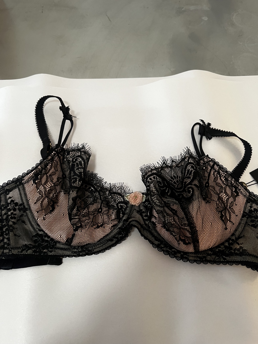 Dita Von Teese Coquette Bra - 36DD, Black/Nude