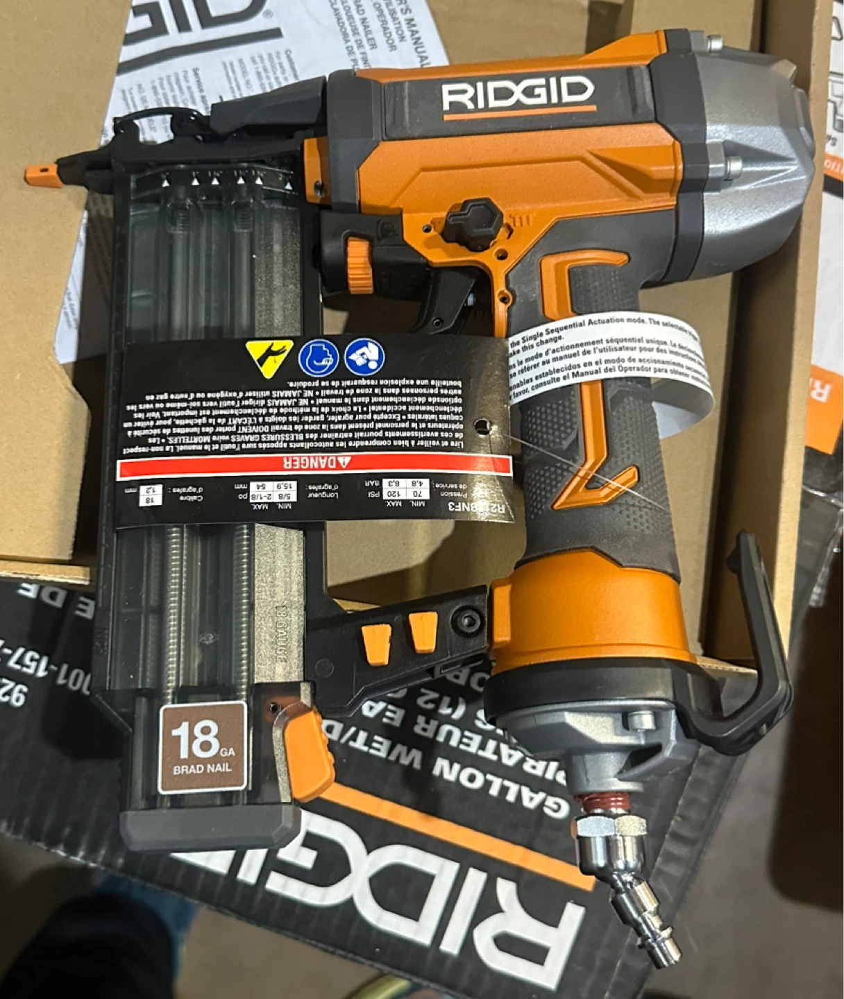 RIDGID Pneumatic Nail Gun - photo 2