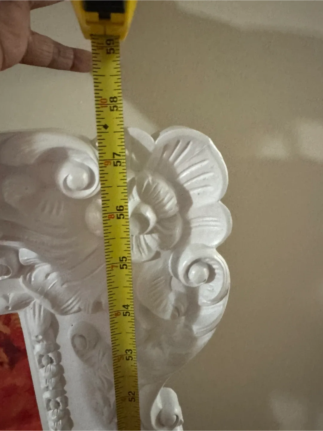 Ornate White Framed Mirror image indicator(5)