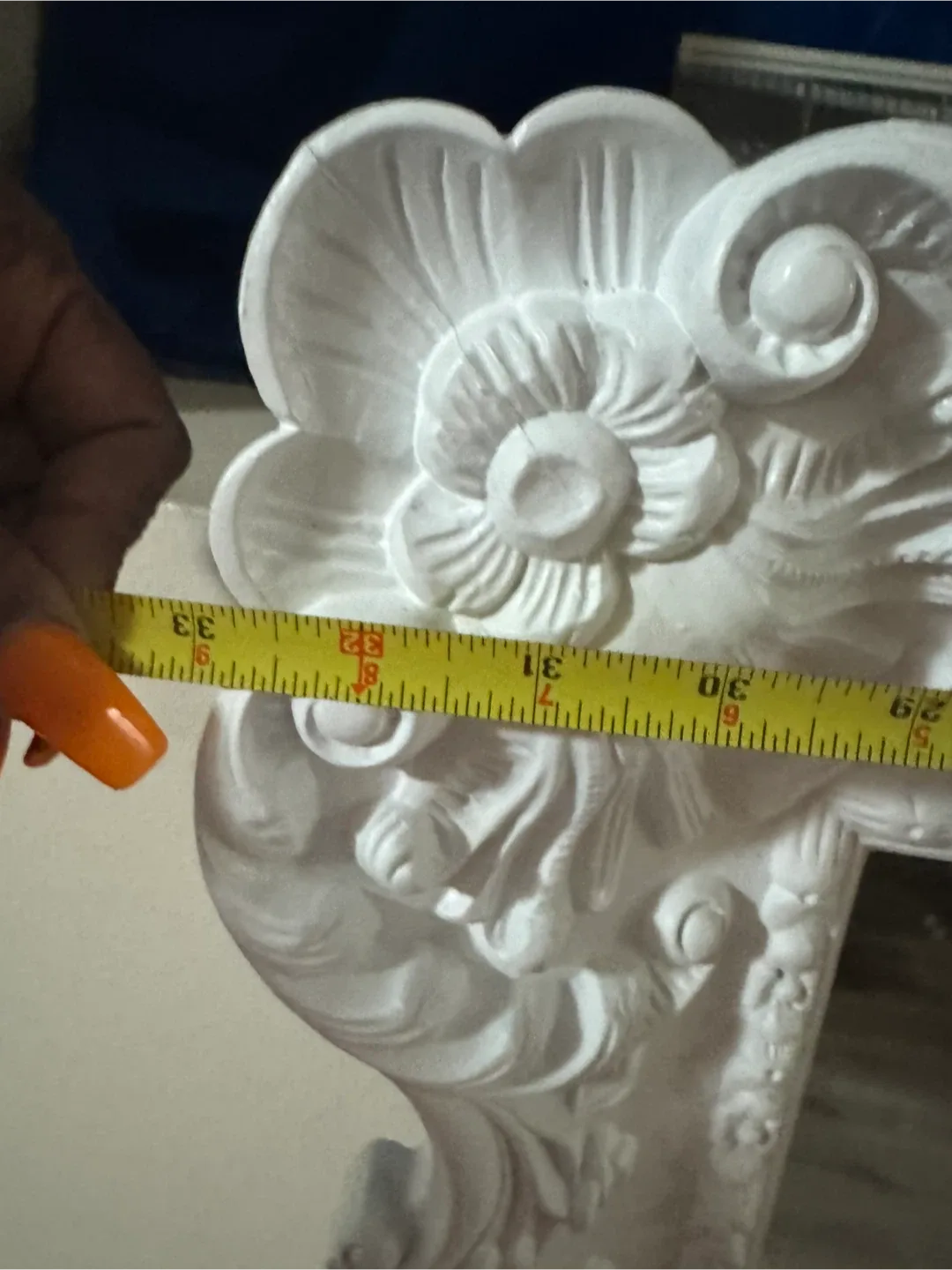 Ornate White Framed Mirror image indicator(7)