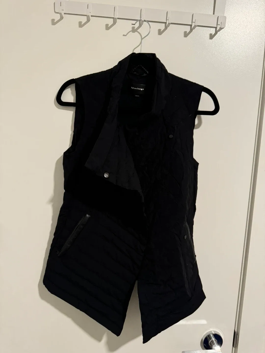 Mackage Black Padded Vest, Size Small thumbnail