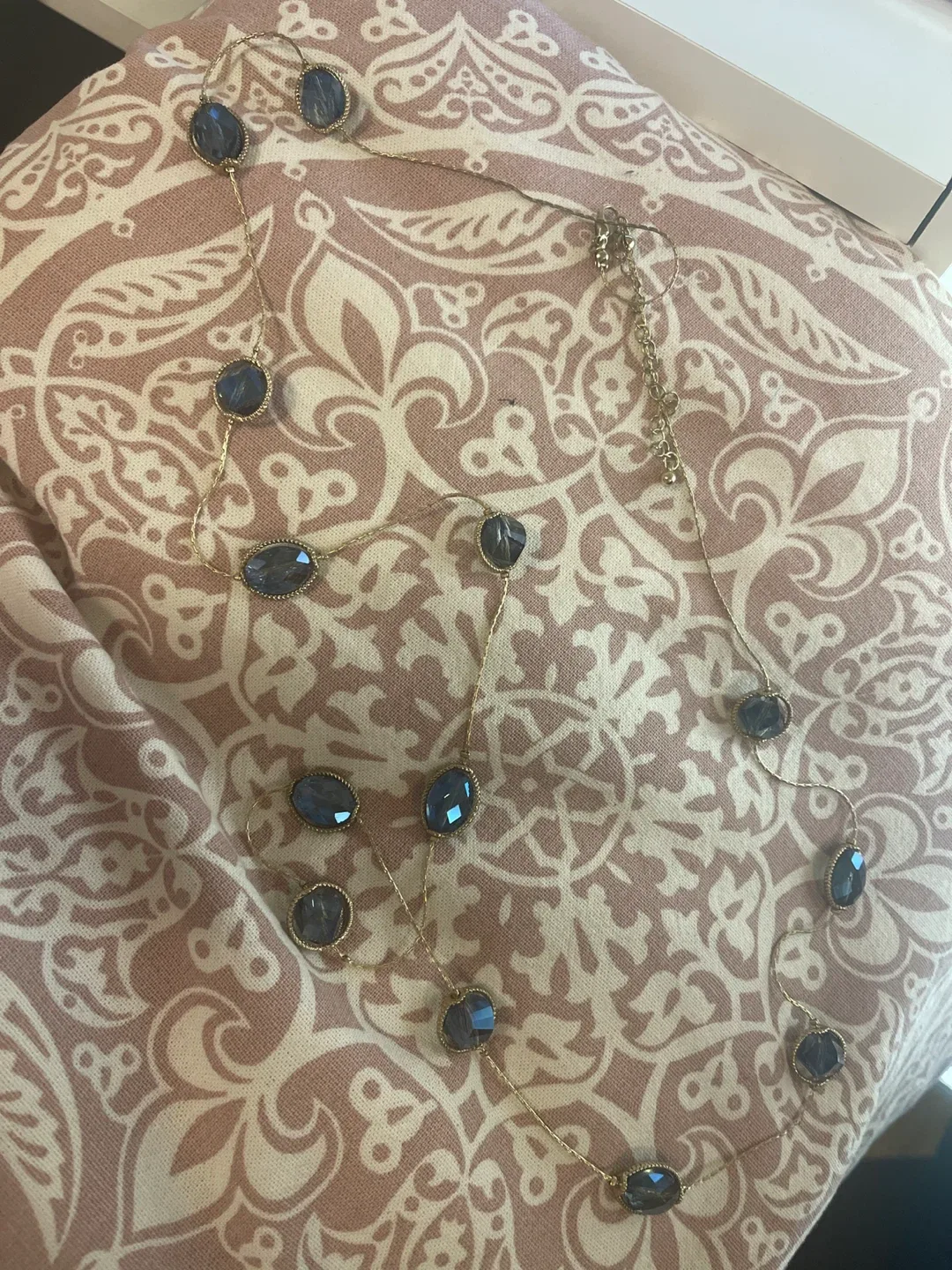Necklace with blue Stone Beads