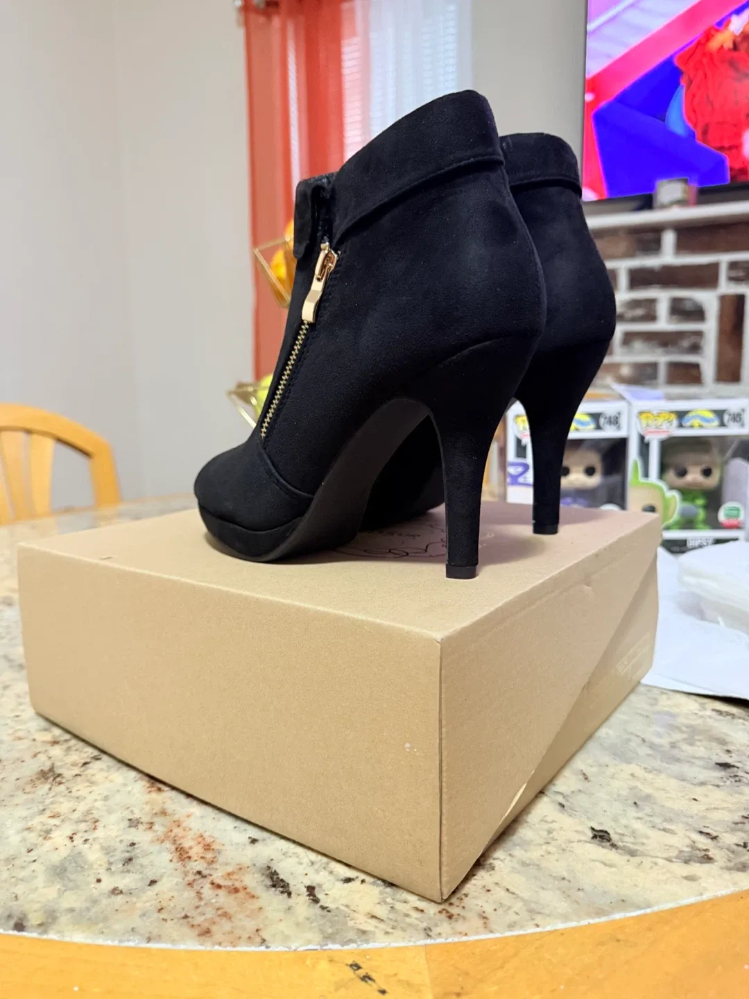 Black Ankle Boots with Zipper Detail image indicator(2)