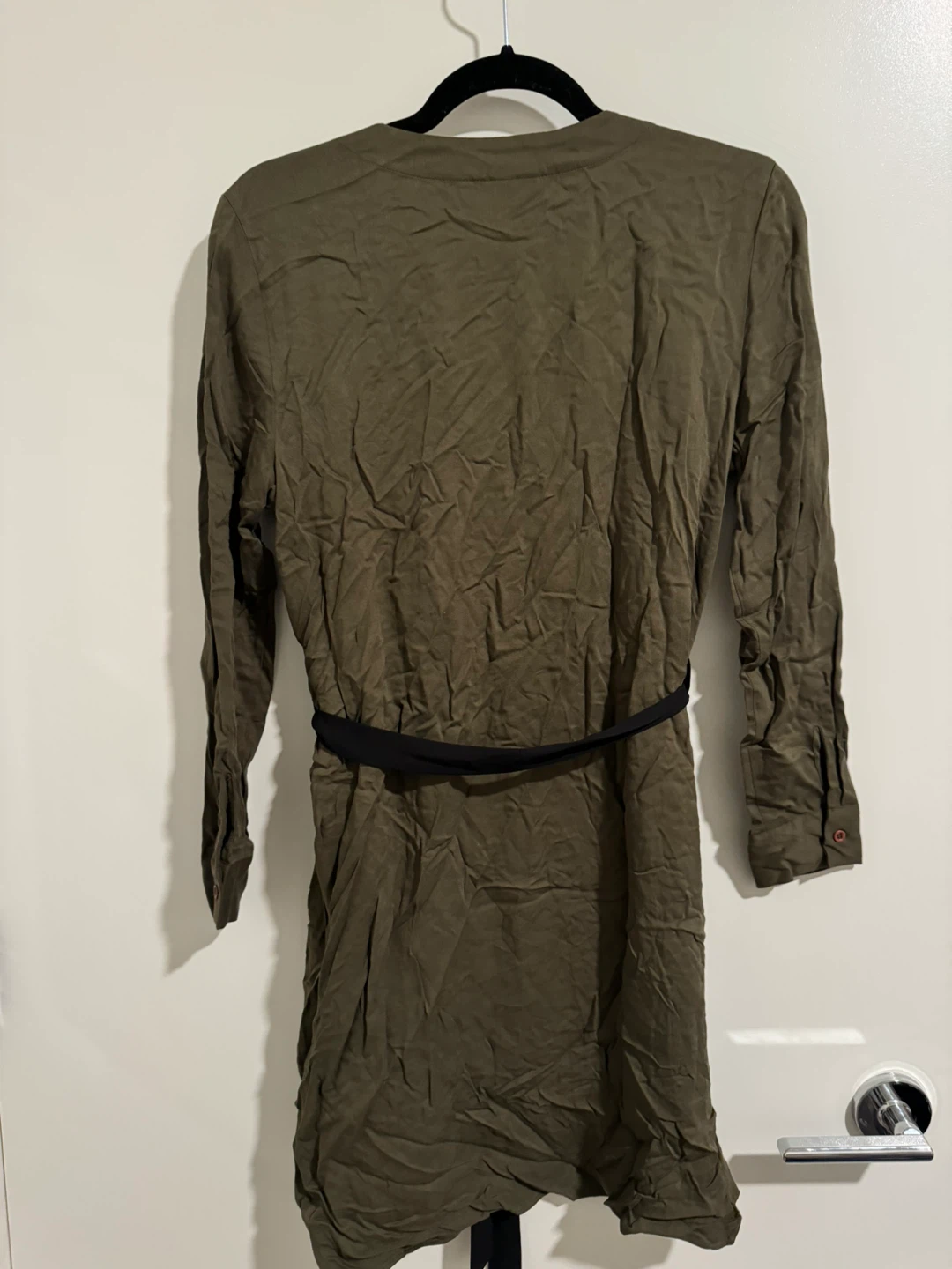 Topshop Petite Olive Green Dress - Size US 6