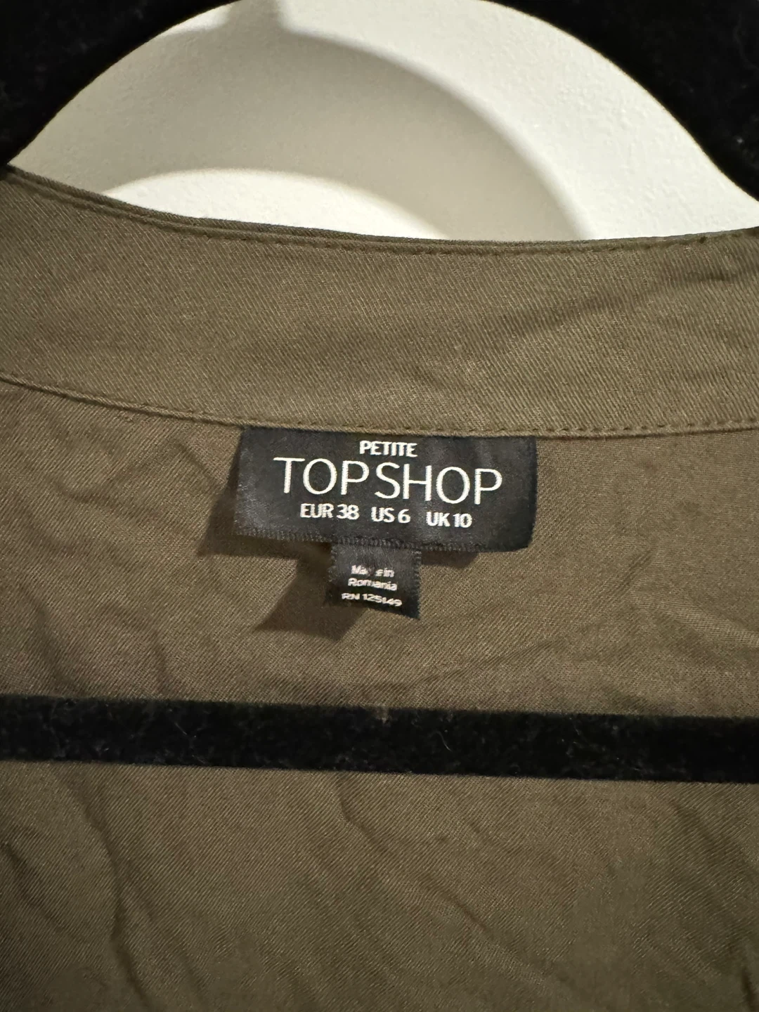 Topshop Petite Olive Green Dress - Size US 6 - photo 2