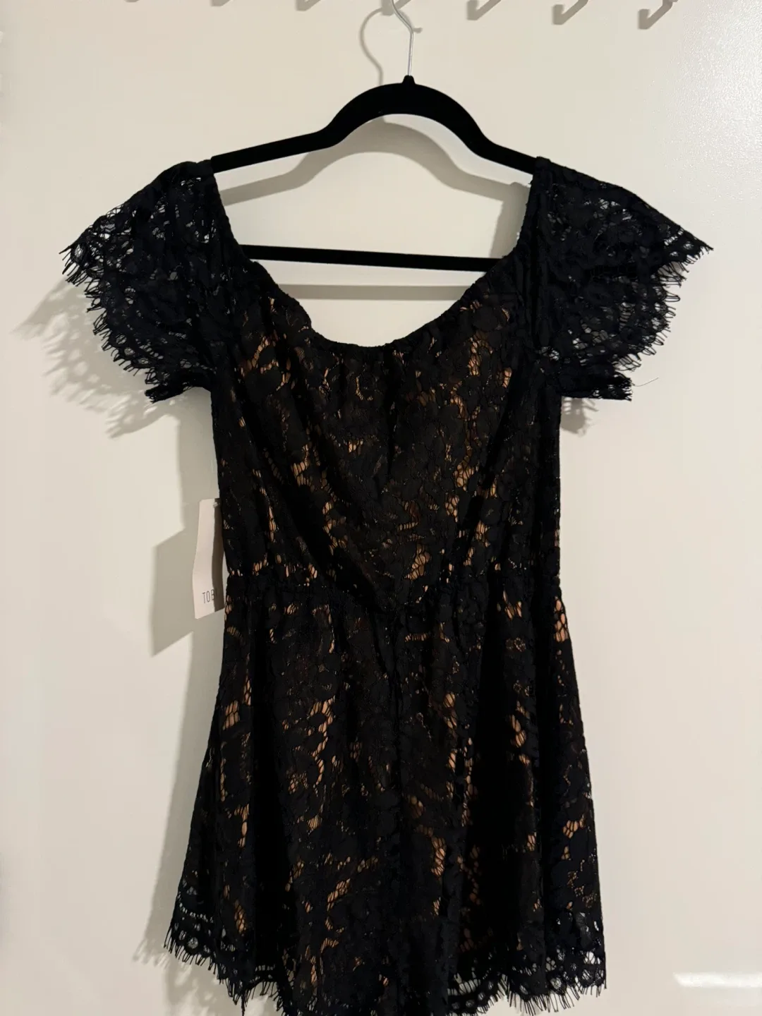 Tobi Black Lace Romper image indicator(2)