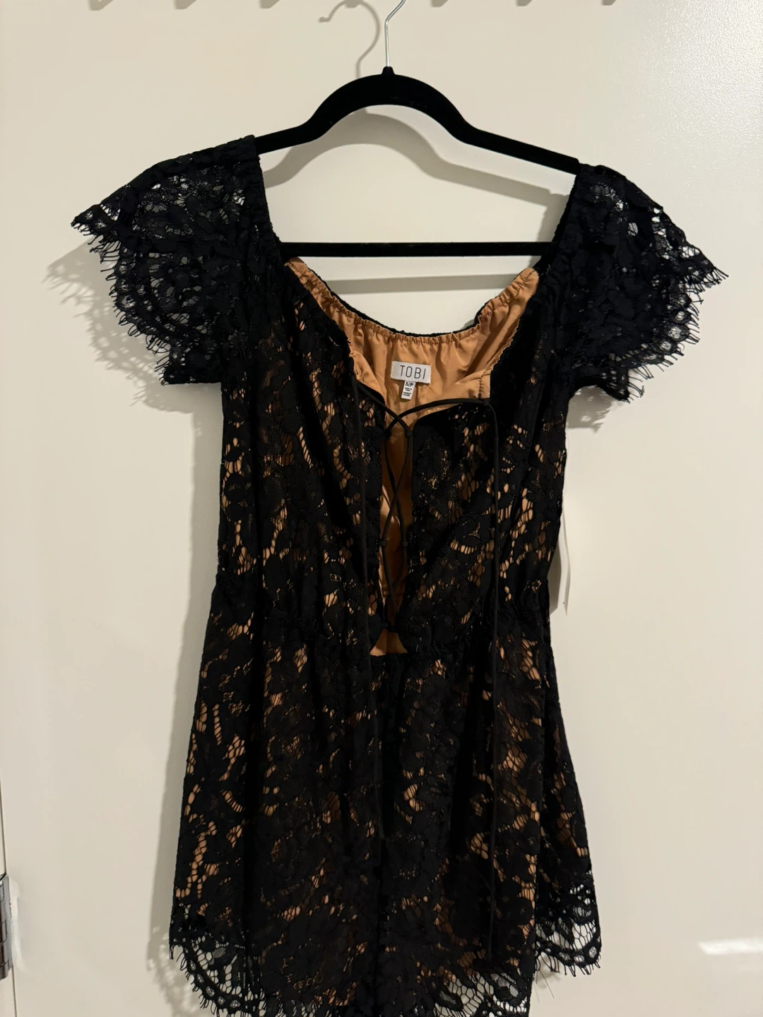Tobi Black Lace Romper