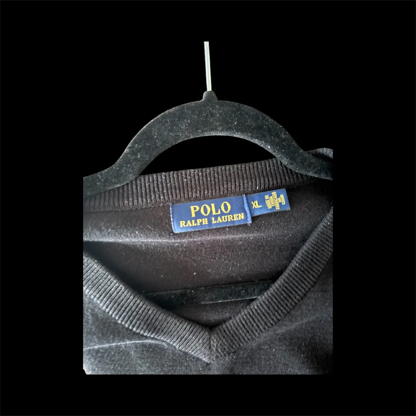 Polo Ralph Lauren Black V-Neck Sweater - XL image indicator(2)