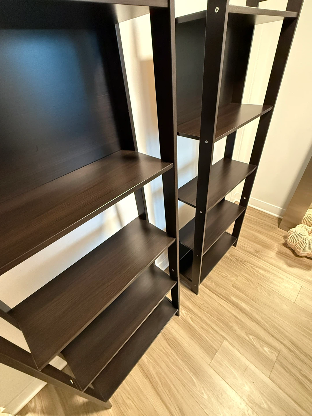 Dark Brown Leaning/Ladder Bookshelf - photo 4