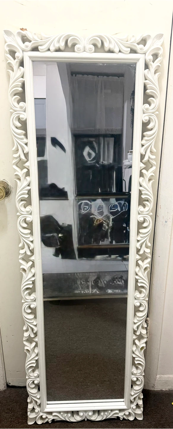 White Ornate Full Length Mirror