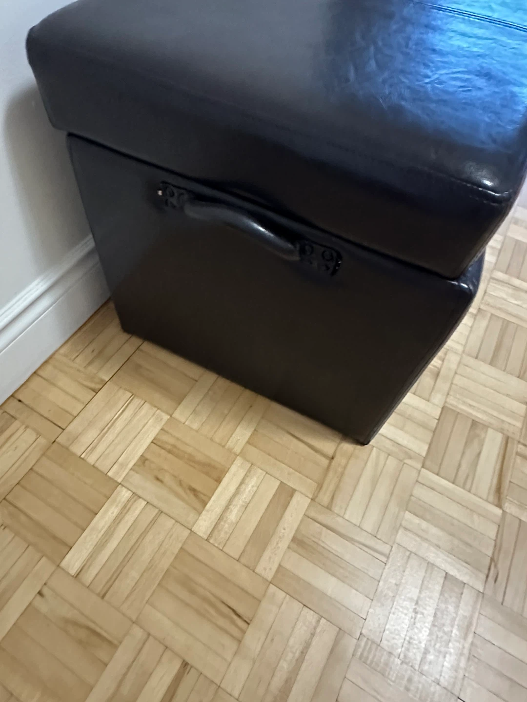Dark Brown Storage Ottoman - photo 2