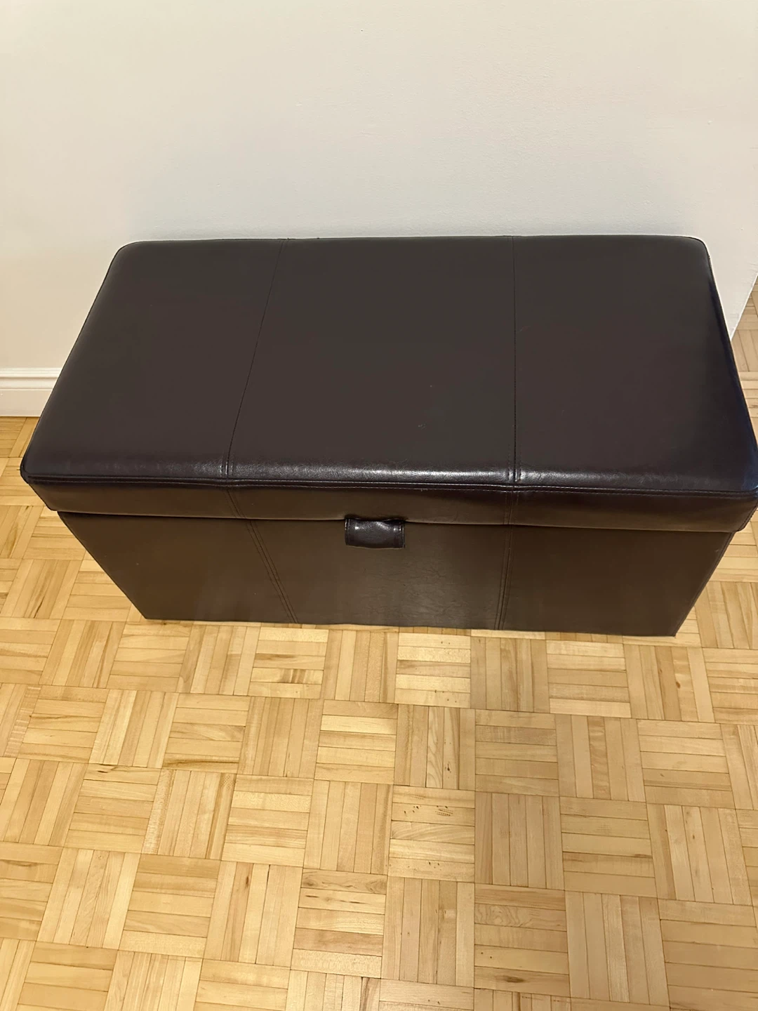 Dark Brown Storage Ottoman