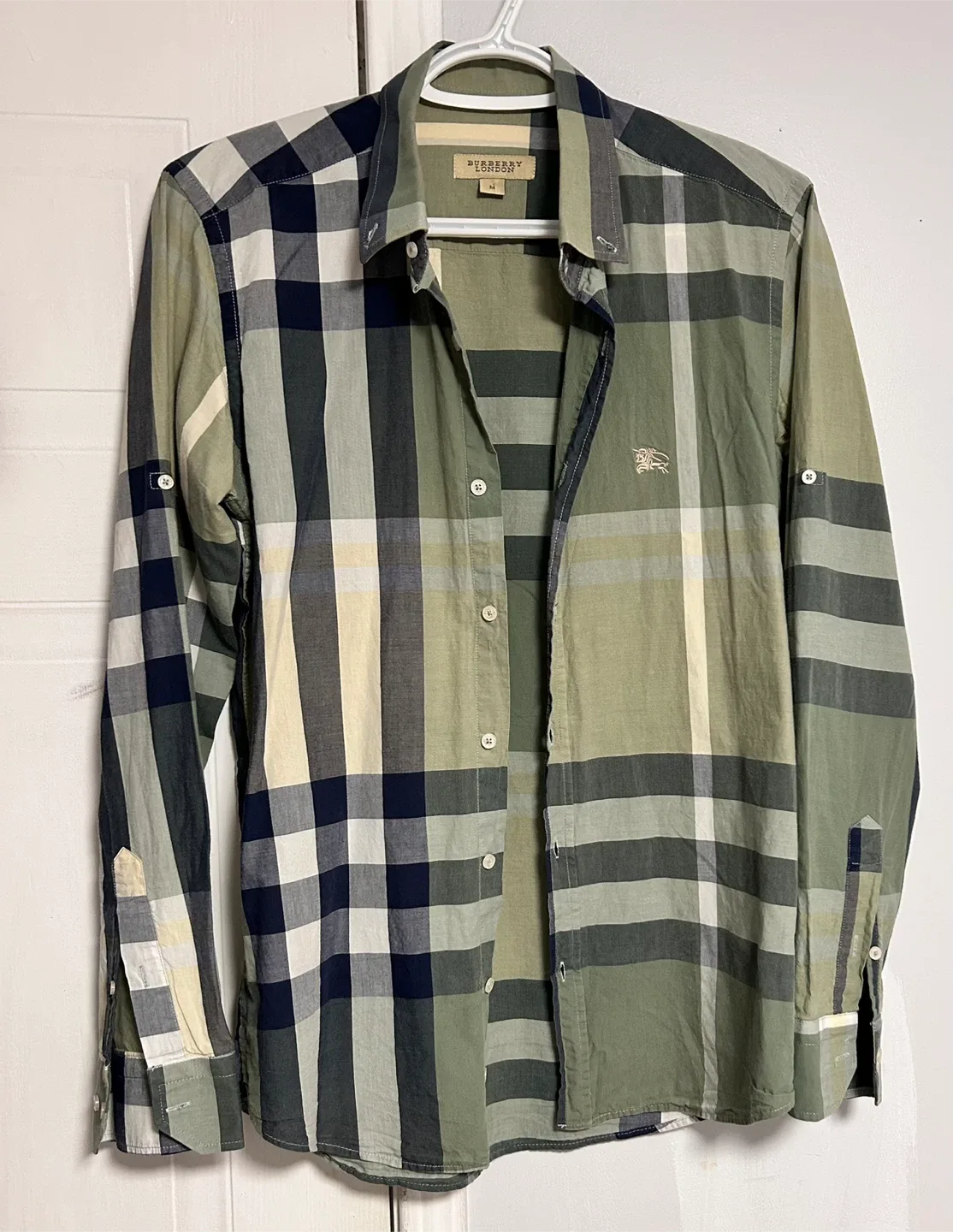 Burberry London Plaid Button-Down Shirt - Size M
