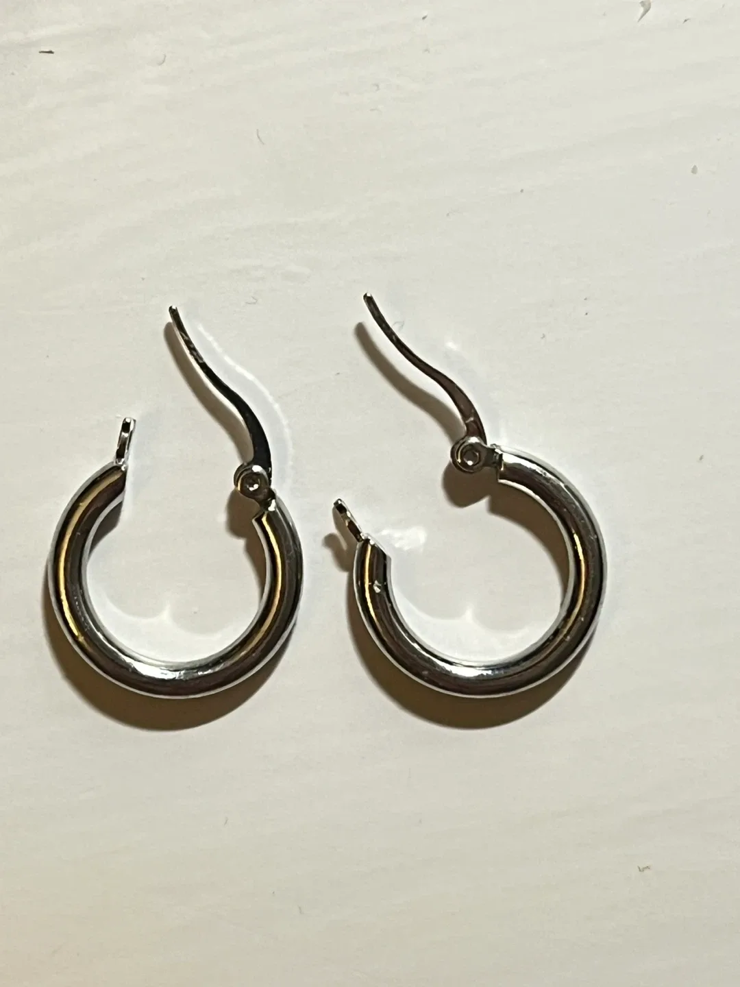 Silver Hoop Earrings - Simple & Stylish thumbnail