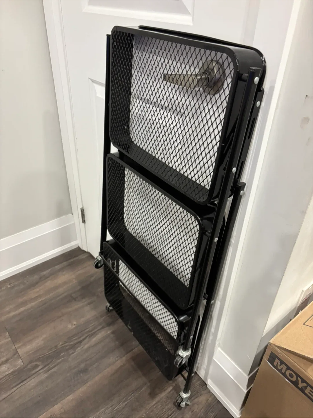 Black 3-Tier Rolling Utility Cart image indicator(4)