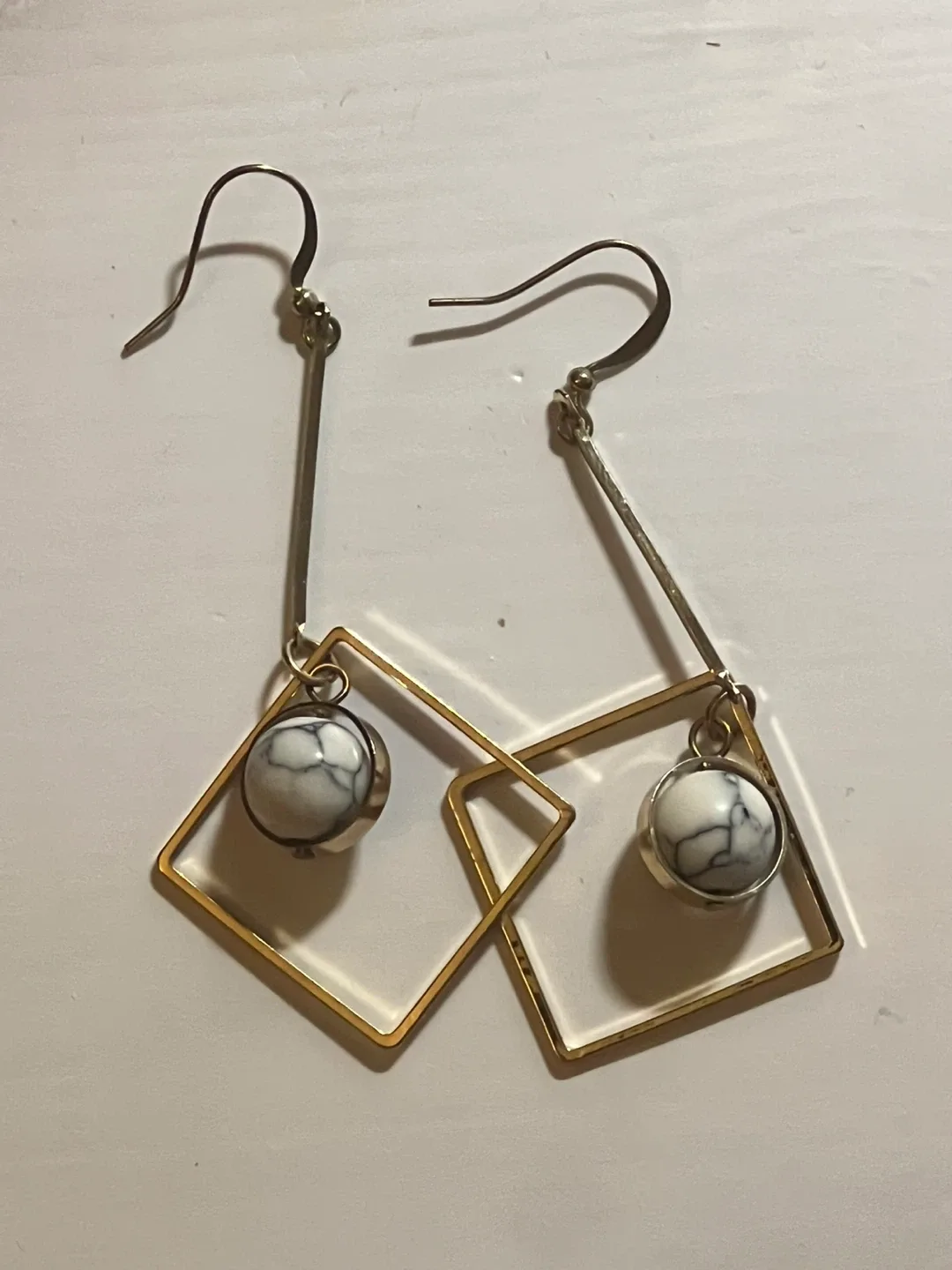 Dangle Earrings - Silver & Gold Tone thumbnail