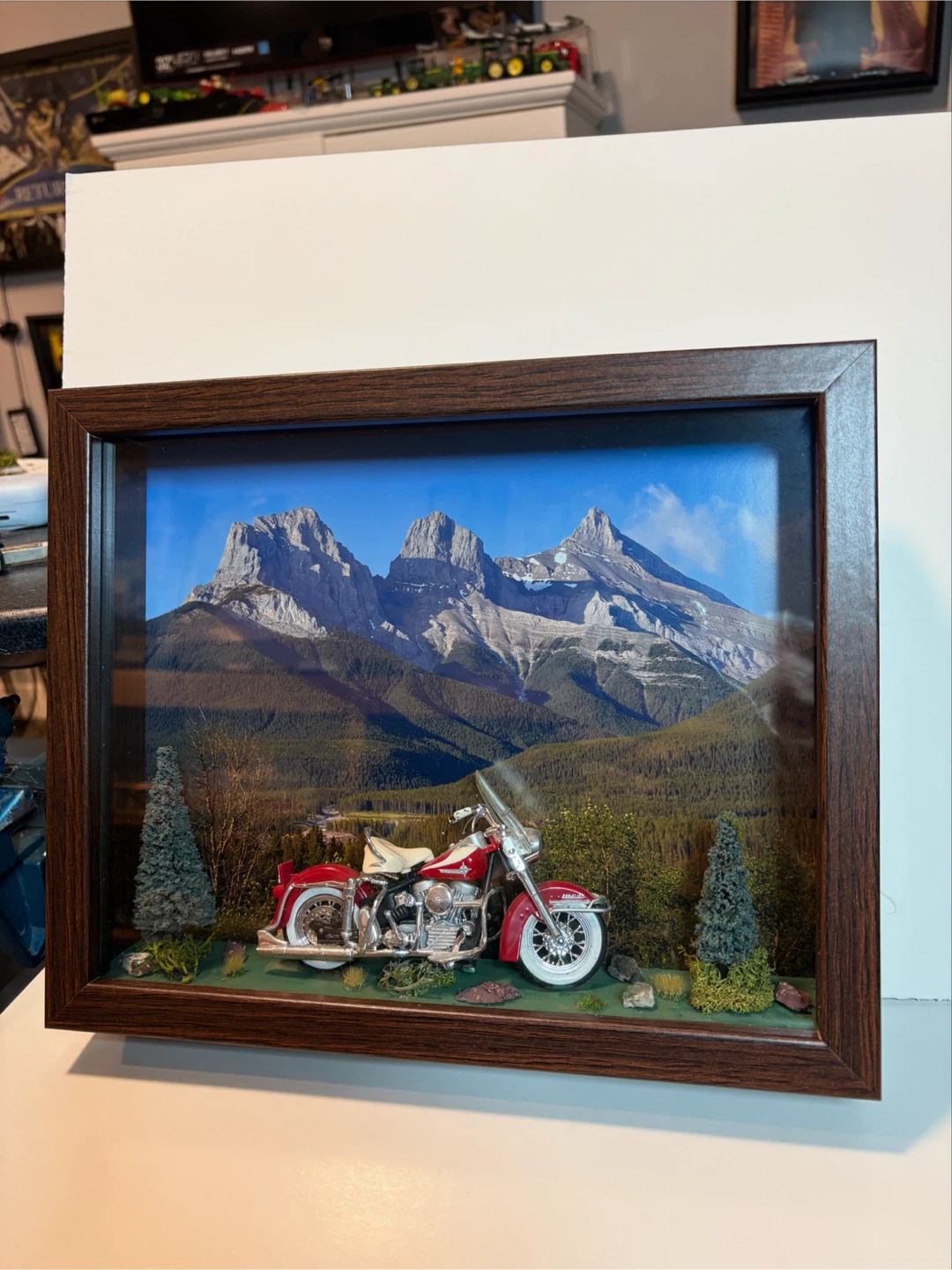 Framed Motorcycle Diorama