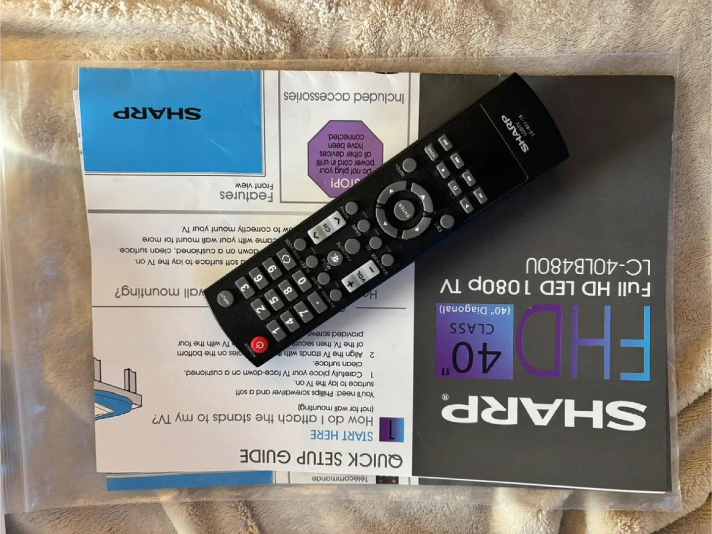 Sharp 40" FHD LED 1080p TV LC image indicator(3)