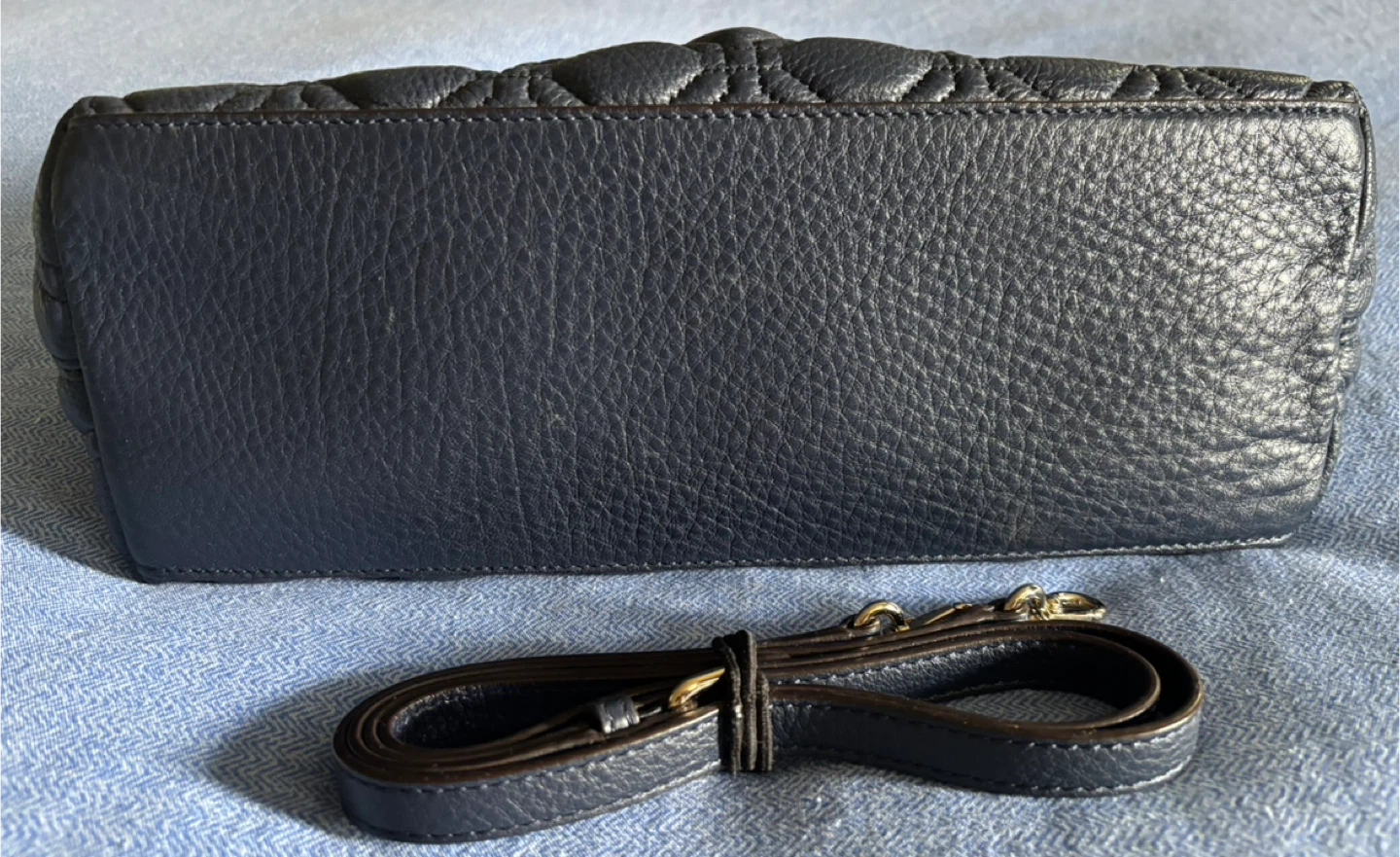 Kate Spade Navy Quilted Leather Satchel - photo 3