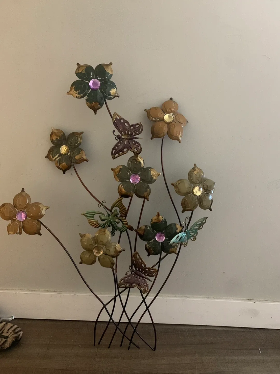 Metal Flower & Butterfly Wall Decor