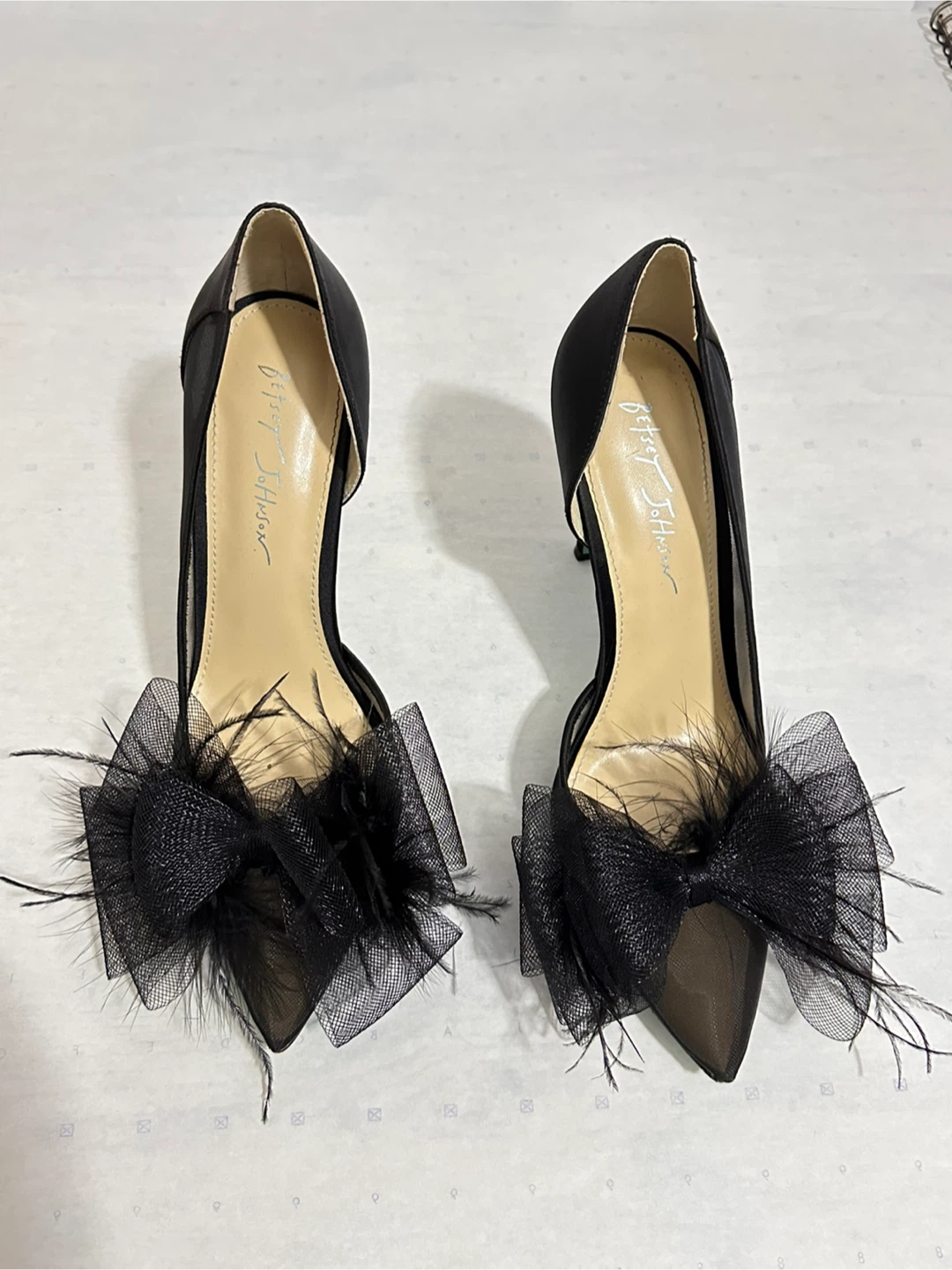 Betsey Johnson Black Heels, Size 9.5