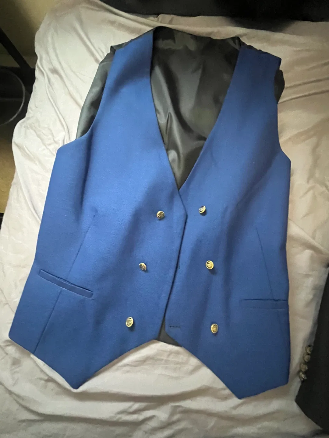 ADO Black Suit Set with Zara Shirt & Blue Vest image indicator(2)