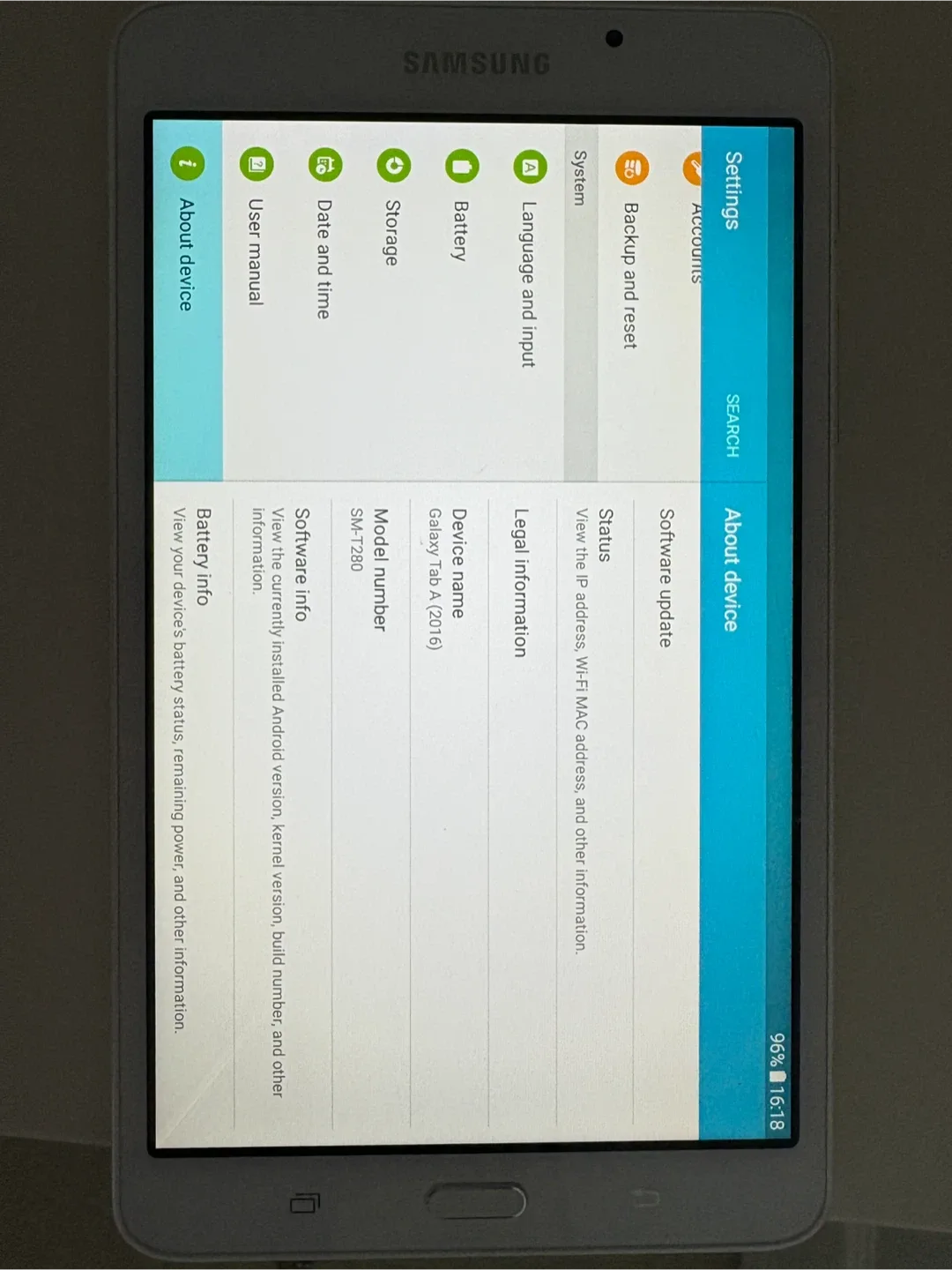 Samsung Galaxy Tab A6 - White image indicator(7)