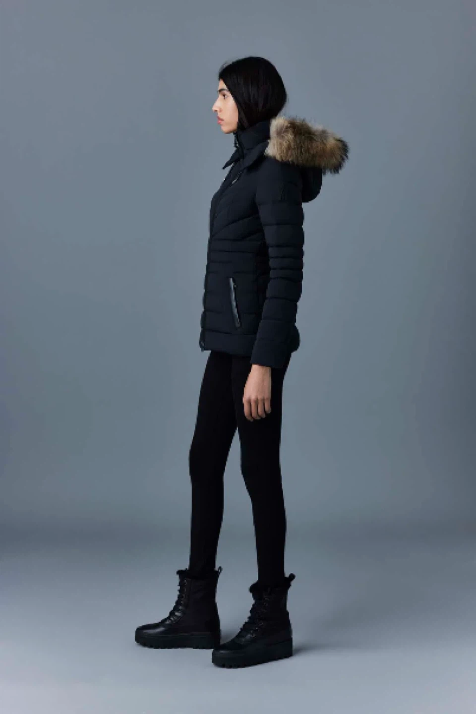 Mackage Black XS Patsy-R, Agile 360 down jacket with natural fur - photo 4