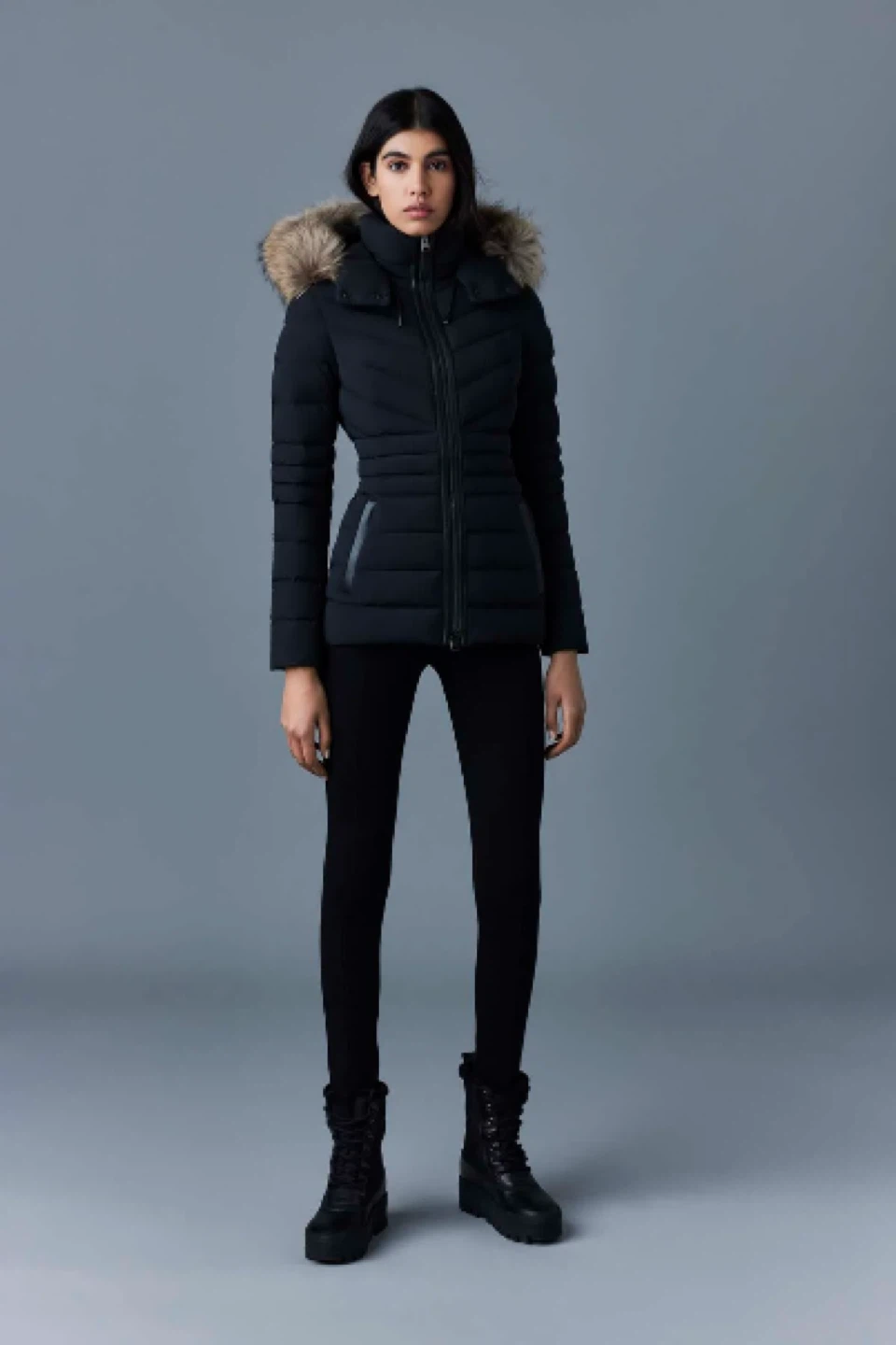 Mackage Black XS Patsy-R, Agile 360 down jacket with natural fur - photo 2