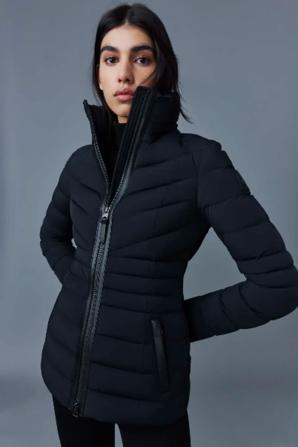 Mackage Black XS Patsy-R, Agile 360 down jacket with natural fur image indicator(5)