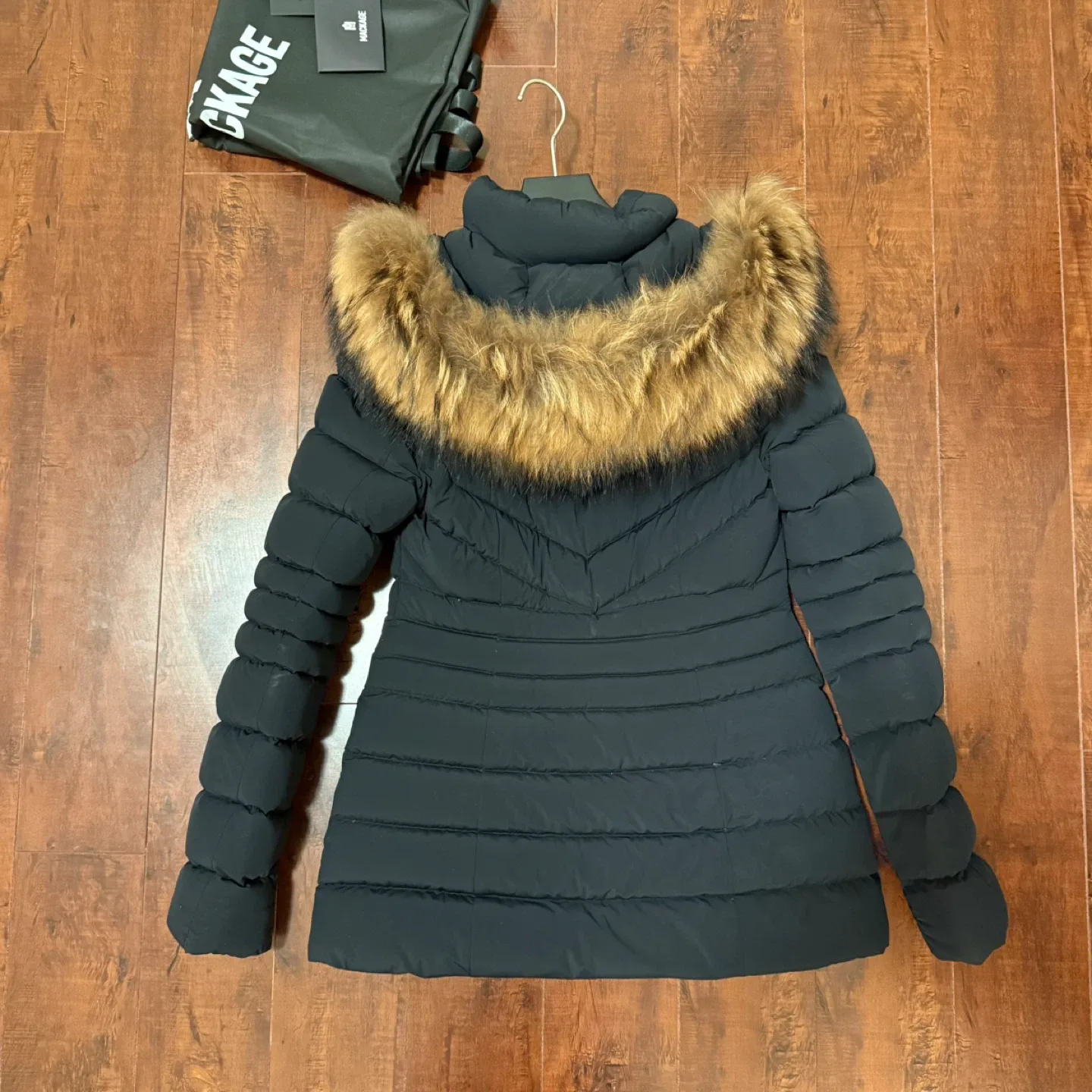 Mackage Black XS Patsy-R, Agile 360 down jacket with natural fur image indicator(7)