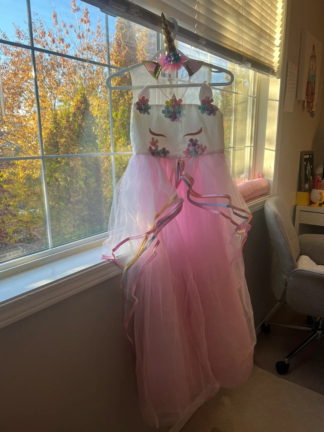 Unicorn Costume Dress with Headband